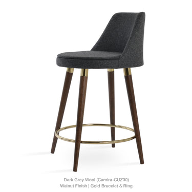 Martini DR Wood Stools Fabric by SohoConcept - New
