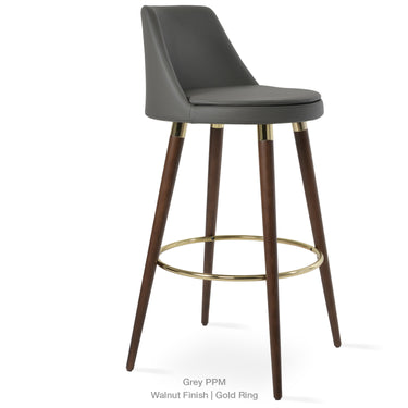 Martini DR Wood Stools Leather by SohoConcept - New