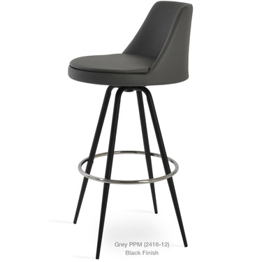 Martini Max Swivel Stools Leather by SohoConcept - New