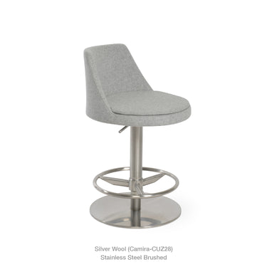 Martini Piston Full Footrest Stool Fabric by SohoConcept - New