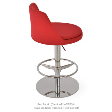 Martini Piston Full Footrest Stool Fabric by SohoConcept - New