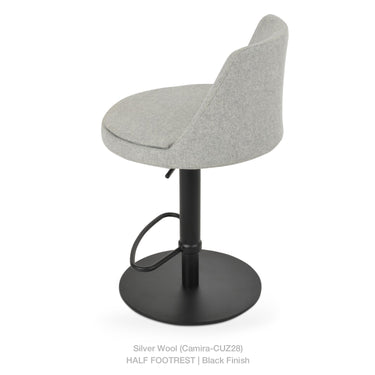 Martini Piston Half Footrest Stool Fabric by SohoConcept - New