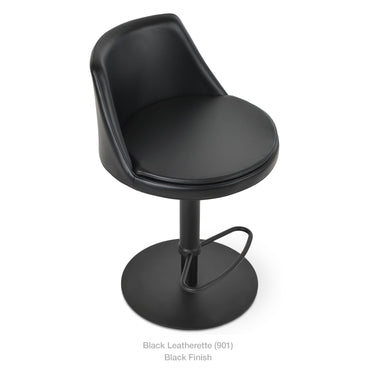 Martini Piston Half Footrest Stool Leather by SohoConcept - New