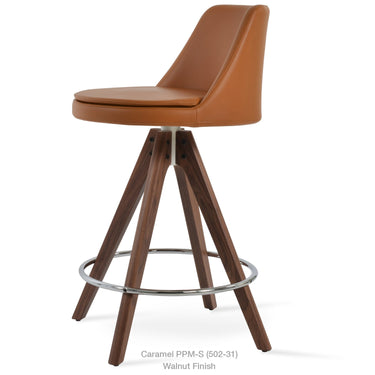 Martini Pyramid Swivel Stools Leather by SohoConcept - New
