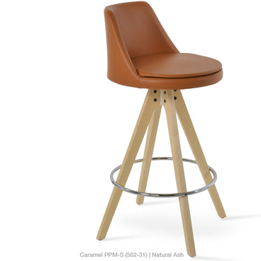 Martini Pyramid Swivel Stools Leather by SohoConcept - New