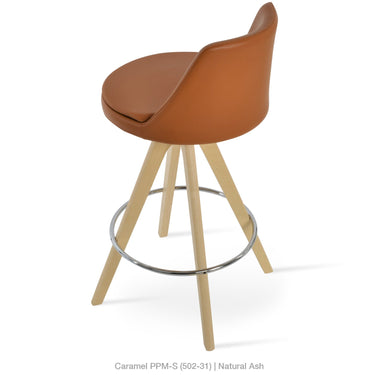 Martini Pyramid Swivel Stools Leather by SohoConcept - New