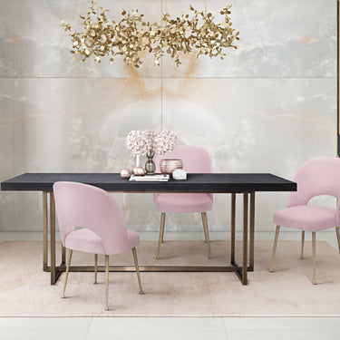 TOV Swell Performance Velvet Dining Chair Blush