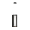 Industrial style Maybeck bronze LED ceiling light with textured glass shade