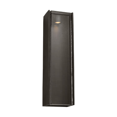 Maybeck 18" wall light installed in a modern living room setting in bronze finish.