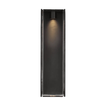 Wet listed ETL Maybeck wall light suitable for bathrooms and damp locations.