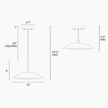 Adjustable Height Pendant Light for Sloped Ceilings