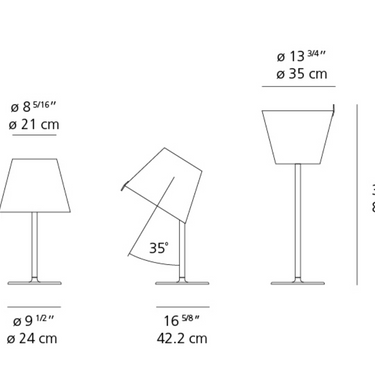 Melampo Adjustable Table Lamp by Artemide – Elegant Bronze Finish and Silk Shade for Soft Lighting in Any Modern Space