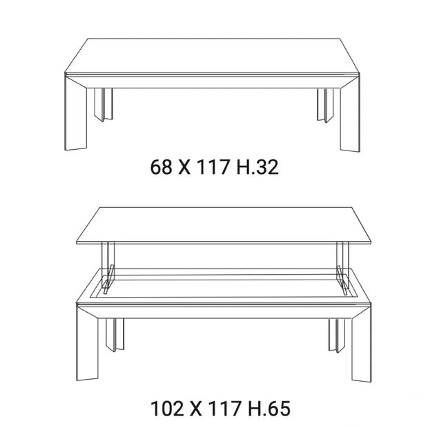 Metrino Coffee Table by Ozzio