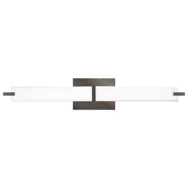Sean Lavin Metro LED wall sconce, white glass shade, 120V dimmable LED, bronze finish