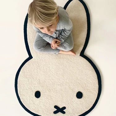 Cream & Black Miffy Rug by Maison Deux, photo 4