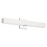 Milan 24 inch 3000K LED bathroom vanity light, horizontal mount, chrome