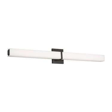 Visual Comfort Milan 36-inch LED bath bar with sleek bronze finish for upscale bathrooms and powder rooms
