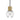 Customizable Mina LED Pendant Lighting - Energy-Efficient Crystal Sphere Pendant, Brass Finish with Black Cord