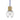 Mina LED Pendant with Blue Cord and Brass Finish