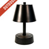 Mini Metal Outdoor Cordless Table Lamp Black by Modern Lantern on patio