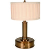 Mini Tito Cordless Table Lamp Dark Antique Brass with Pleated Shade