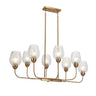 Modern Brass Sputnik Chandelier with Cracked Glass - Mirabellisation HA05219