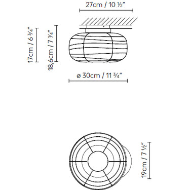 Measurements for the Misko C/W15 (line drawing)