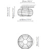 Measurements for the Misko C/W15 (line drawing)