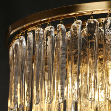 Glamorous Crystal & Brass Chandelier, 24 inch Drum