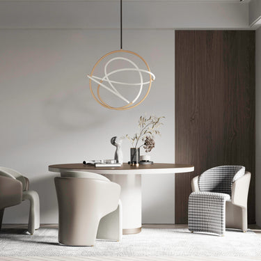 ET2 Mobius loop pendant installed in a room