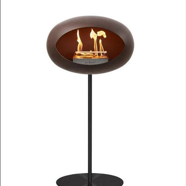 Dome Mocca Ground Steel High Fireplace by LE FEU