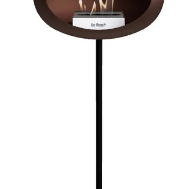 Dome Mocca Ground Steel High Fireplace by LE FEU
