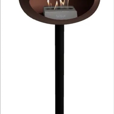 Dome Mocca Ground Steel High Fireplace by LE FEU