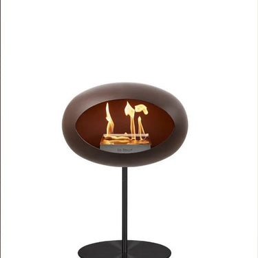 Dome Mocca Ground Steel Low Fireplace by LE FEU