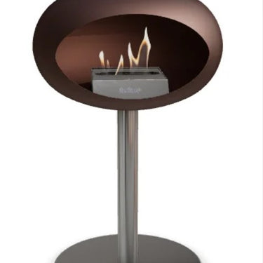 Dome Mocca Ground Steel Low Fireplace by LE FEU