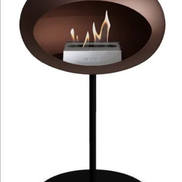 Dome Mocca Ground Steel Low Fireplace by LE FEU