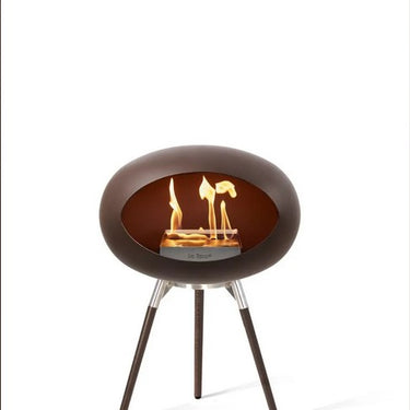 Dome Mocca Ground Wood Low Fireplace by LE FEU