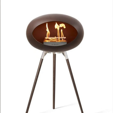 Dome Mocca Ground Wood High Fireplace by LE FEU