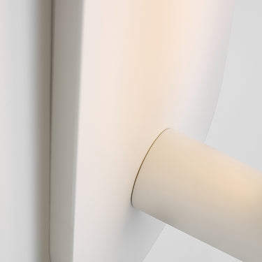 Contemporary LED wall sconce in soft white steel with minimalist profile