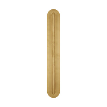 Integrated LED wall fixture in natural brass finish for modern home lighting