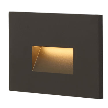 Modern 6 inch outdoor stair light for commercial walkways and residential entry steps in bronze finish