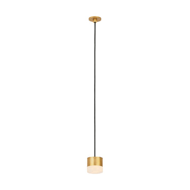 Elegant LED hanging light with alabaster optic ideal for commercial lobbies and dining areas