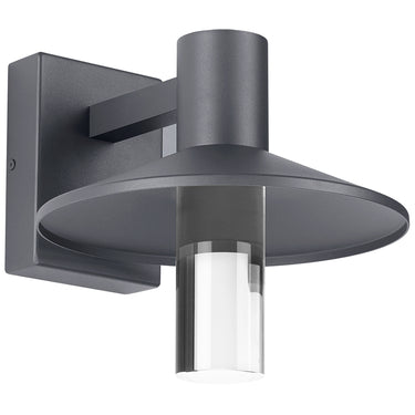 ASH 10 Charcoal Outdoor Wall Light | Modern Industrial Style | Visual Comfort - Charcoal
