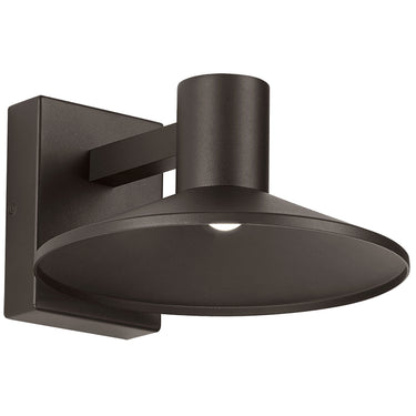 Modern Outdoor Wall Sconce | Anton ASH 10"  Dome LED Light | Bronze & Charcoal Finishes

