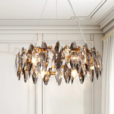 Incandescencia Gold Drum Chandelier - 23 Inch 6-Light Glam Lighting