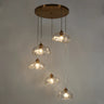 Contemporary 5-Light Brass Chandelier with Resin Accents, 22" 