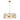 Contemporary Crystal Chandelier, Brass Finish, 6 Lights, 23" Diameter