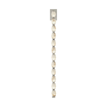 Collier 40 luxury alabaster wall lighting, 2700K warm light, polished nickel