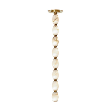 Dimmable integrated LED alabaster light, ideal for kitchen islands & bars. 