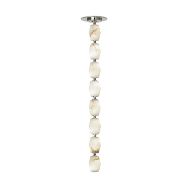 Sean Lavin's solid alabaster glass pendant for residential or commercial use in polished nickel finish,